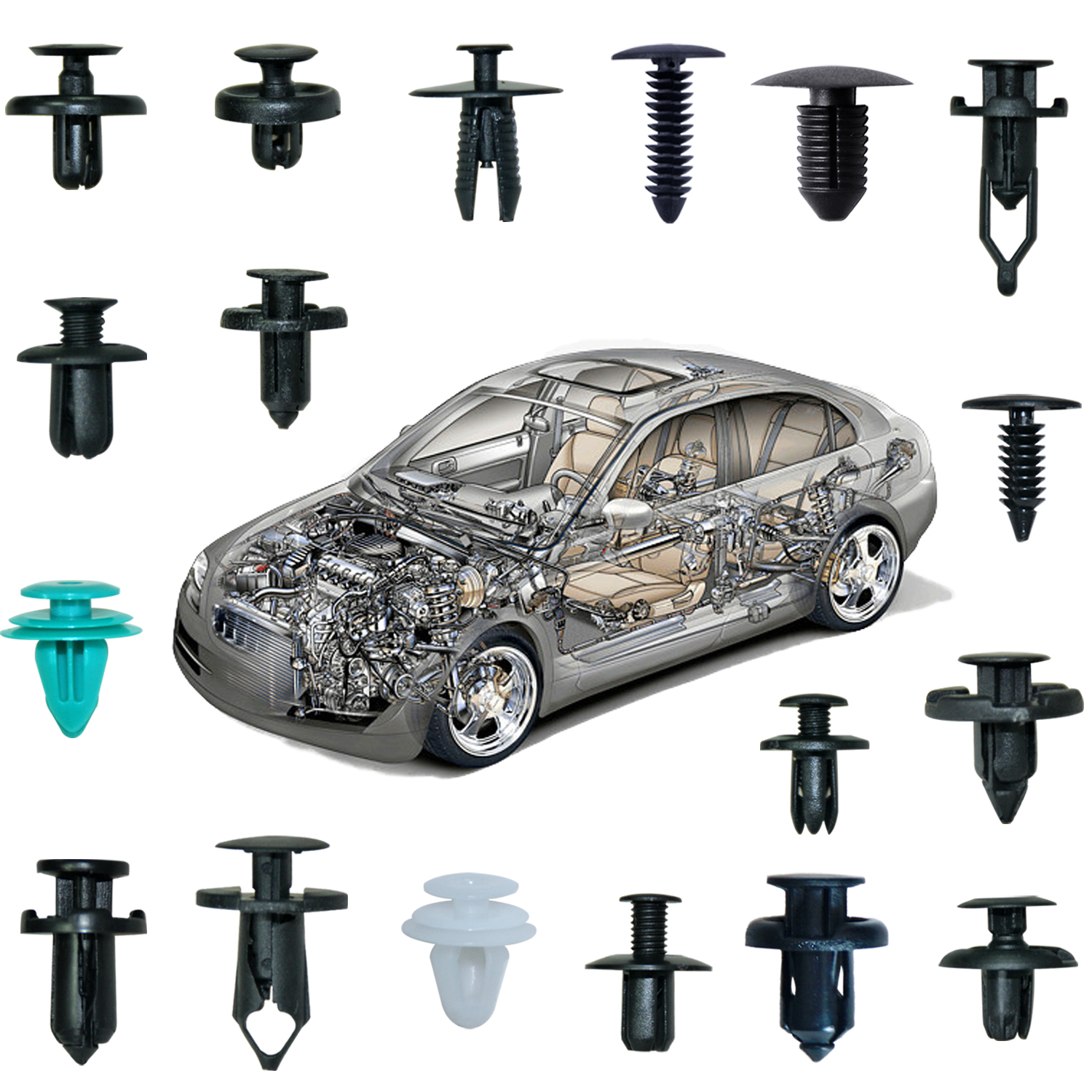 Set clipsuri tip cleme de plastic auto pentru interior exterior pret