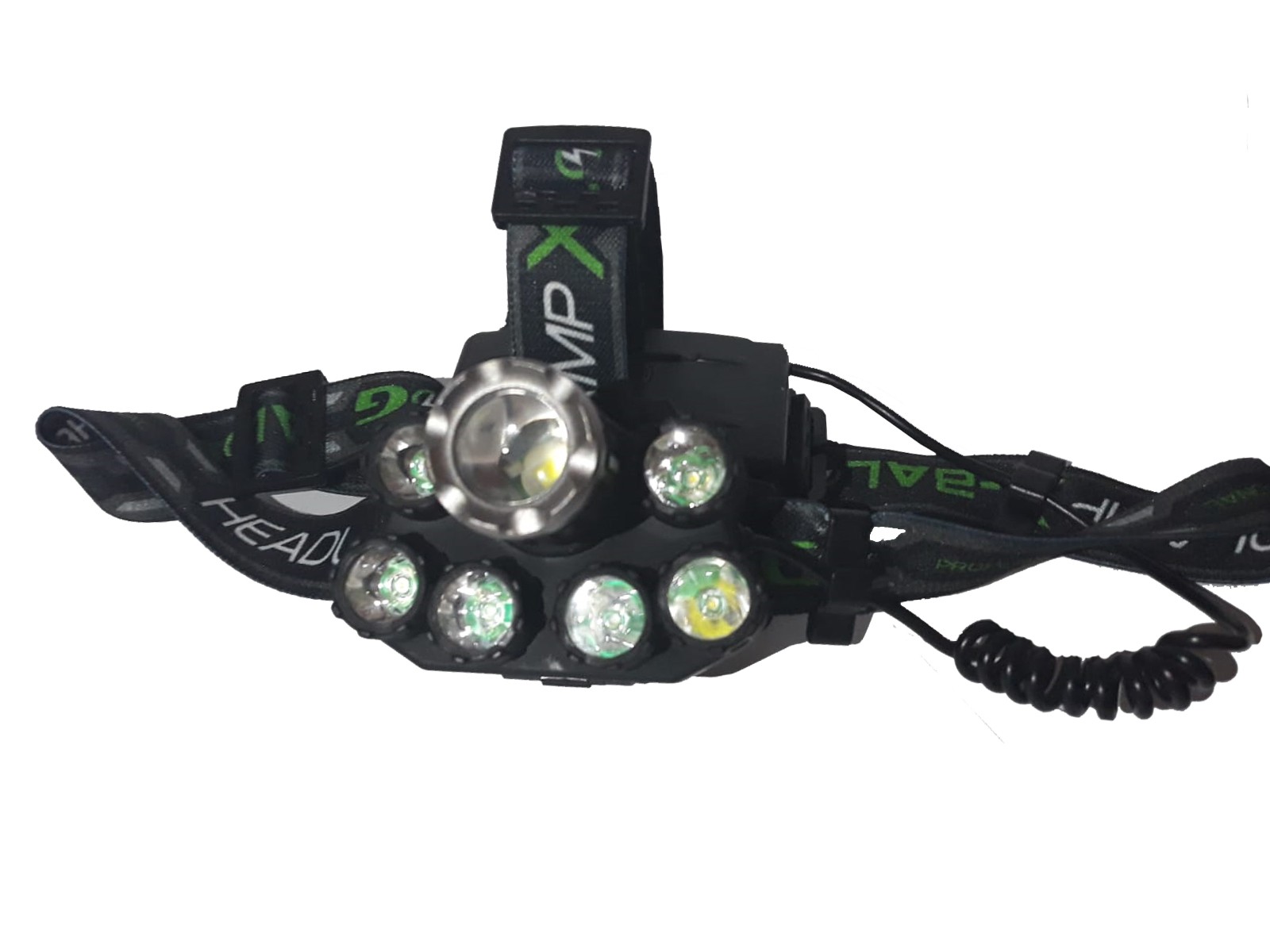 Lanterna frontala High Power cu 7 surse de iluminare T6 XPE
