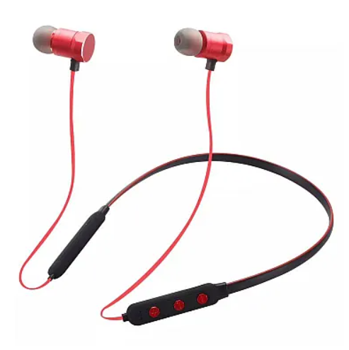 Casti bluetooth Sport M15, V4.2 EDR, 10 m, Rosu/Negru