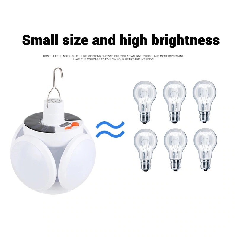 Lampa solara, pliabila, cu 5 moduri de iluminare, prindere cu carlig