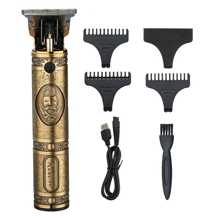 Masina de Tuns cu lame din Inox, acumulator si incarcare USB, pentru precizie Contur par sau barba,