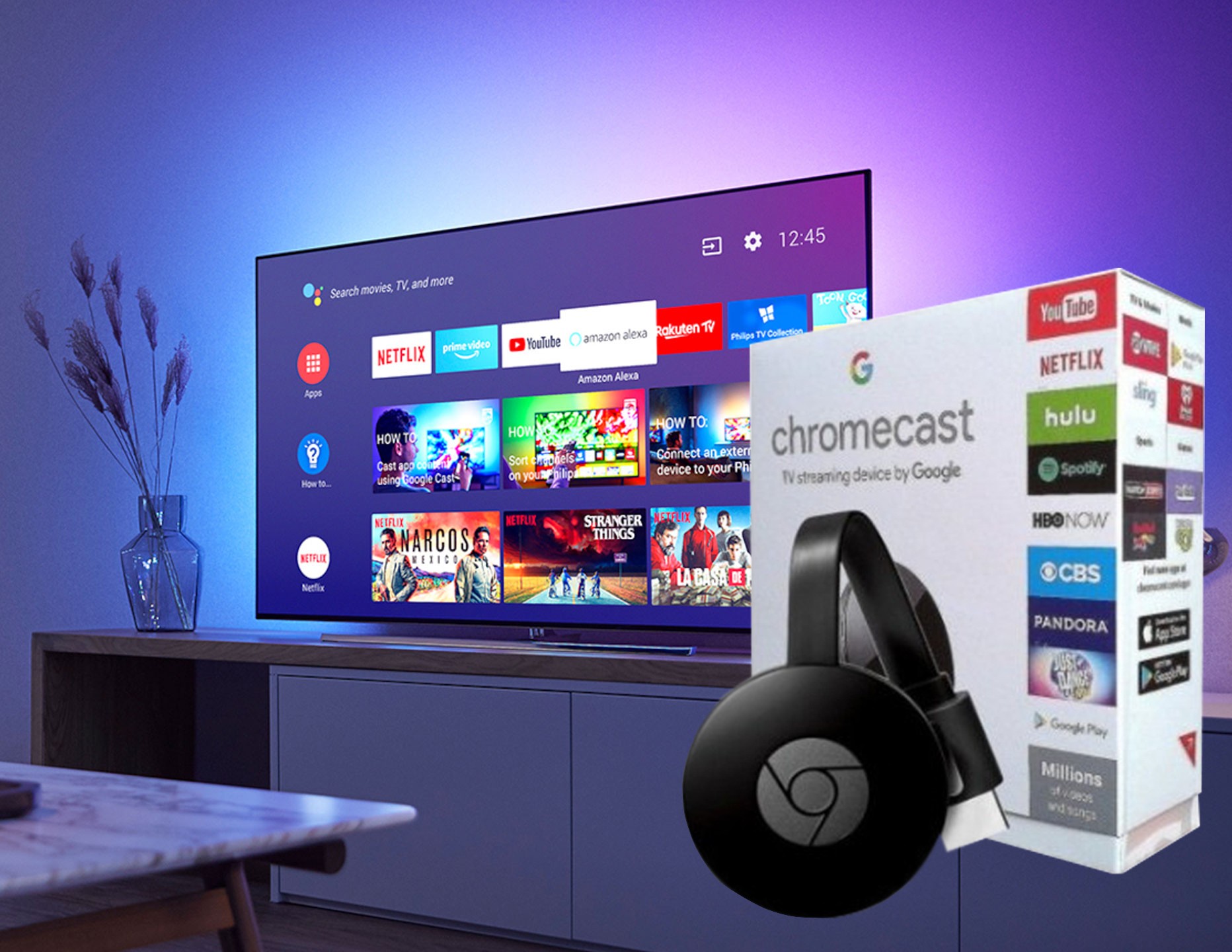 Media player, Streaming Wifi pentru telefon , Chromecast, Android/IOS