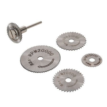 Set 5 discuri biax pentru lemn, plastic