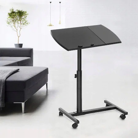Masuta laptop din metal cu blat laminat, inaltime reglabila