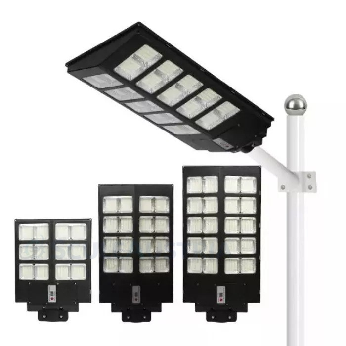 Lampa solara stradala dubla 600/800W/1000W, cu telecomanda si senzor de miscare