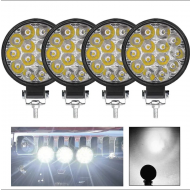 Set 4 Proiectoare LED Rotunde, 14 LED uri, 35mm, 42W SLIM