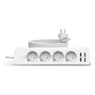 Prelungitor 4 prize 2 porturi USB si 2 Type C 2 metri