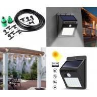 Sistem racire terasa prin vaporizare 10m + Cadou Lampa cu panou solar Ever Bright 24 led si senzor de miscare