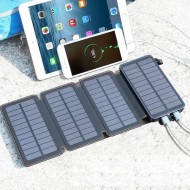 Baterie externa cu 4 panouri solare, 2 Port-uri USB si functie lanterna