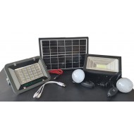 Lanterna LED cu incarcare solara si functie Powerbank, 30 W, 2 becuri si proiector LED inclus