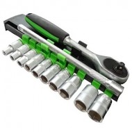 RIB-Set 12 Piese, Cheie cu Clichet 1/2", Capete Chei Tubulare 8-24mm