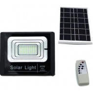 PROIECTOR LED DE EXTERIOR 40W CU LUMINA ALBA RECE CU PANOU SOLAR JD-8840