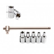 Set 5 tubulare torx E 1/4 cu antrenor culisabil
