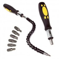 Set extensor flexibil si surubelnita cu clichet, 6 biti inclusi