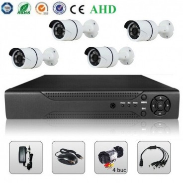 Sistem CCTV supraveghere video interior exterior 4 camere HDMI DVR USB