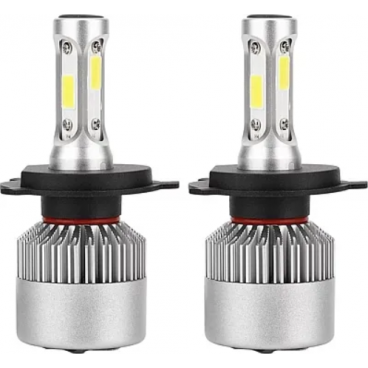 Kit becuri led auto COB S2 H4 2 buc/set 8000Lumeni temperatura 6000K/Alb putere 72W