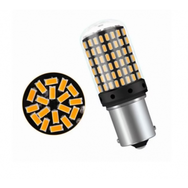 Set 2 Becuri LED Canbus 1156 Pozitie Portocaliu BA15S P21W 144 LED-uri