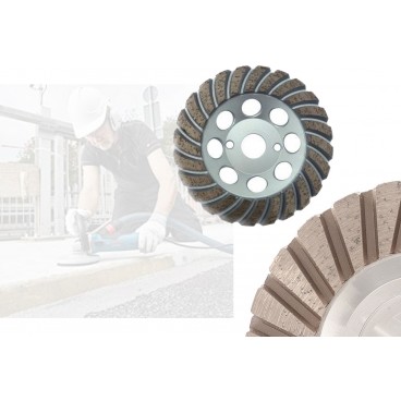 Disc oala diamantat Turbo de slefuit beton si piatra 125 mm
