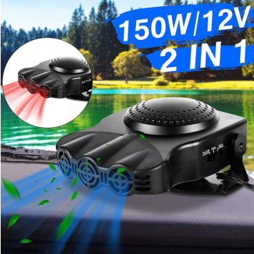 Aeroterma auto cu aer cald si rece, incalzire/dezaburire, 12V, 150W