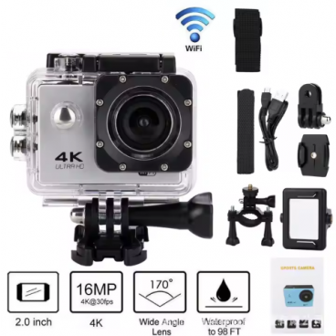 Camera video sport, subacvatica, HD + kit accesorii