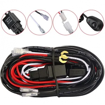 Cablaj cu releu si buton 480W 12V 40A pentru proiectoare LED sau Led Bar lungime 3m