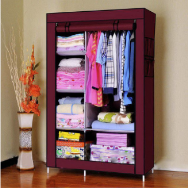 Dulap textil pentru haine, cu husa de protectie