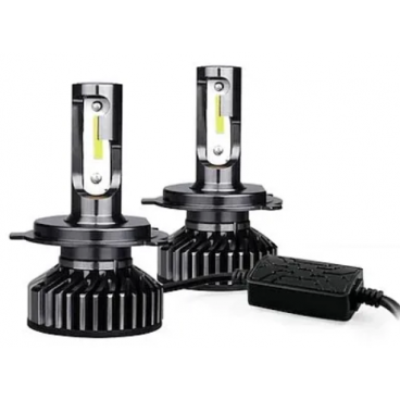 Set 2 Lampi LED V80 H4 auto canbus cu doua faze putere 200W temperatura 6000K