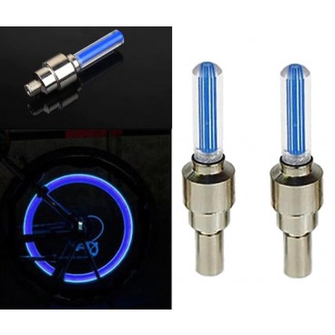 Set 2 Capace ventil pentru auto, bicicleta sau motocicleta, cu LED-uri colorate