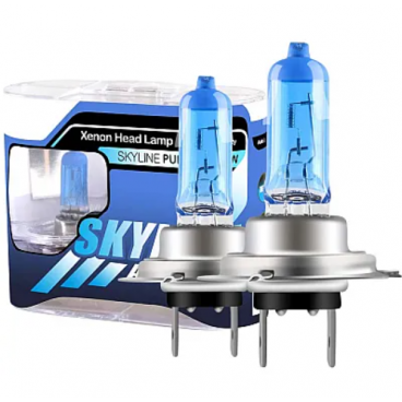 Set 2 becuri Pegasus H7 Skyline Xenon Look auto-tec halogen putere 55W temperatura 5000K