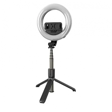 Trepied Selfie Stick cu Ring Light 4in1 Q07