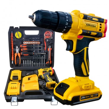 Trusa Bormasina cu 2 acumulatori si incarcator + 30 accesorii, Polonia