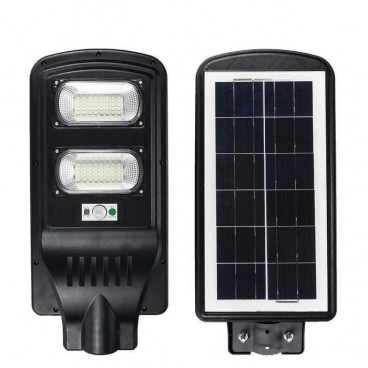 Proiector stradal cu panou solar, senzor de miscare si telecomanda 60W