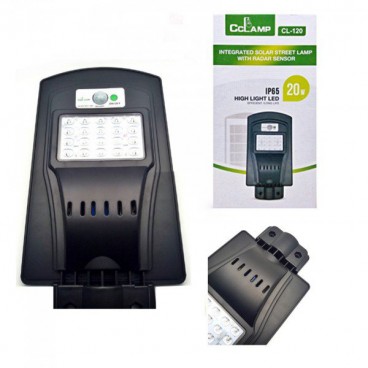 Lampa stradala cu panou solar si senzori IP65 LED 20 W