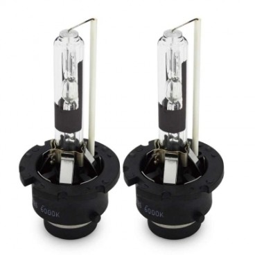 Set 2 becuri Xenon D2S White auto pentru far, suport plastic, 35W, 6000K