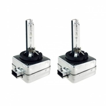 Set 2 becuri Xenon D3S White auto pentru far, suport plastic, 35W, 6000K