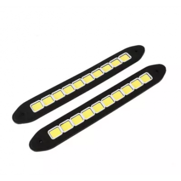 Set 2 Benzi DRL Flexibile 10 COB LED patrat