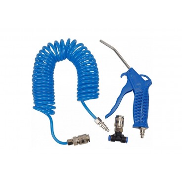 Set pistol de suflat cu furtun de aer comprimat, 1/4, 10.1 Bar