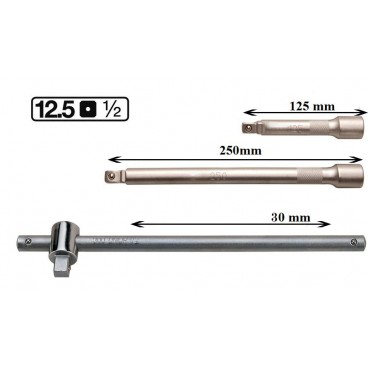 Set 3 piese prelungitor 1/2 si antrenor tip parghie glisanta