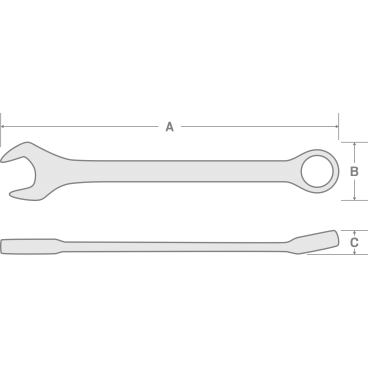 Cheie combinata fixa-inelara Chrome-Vanadium 46mm