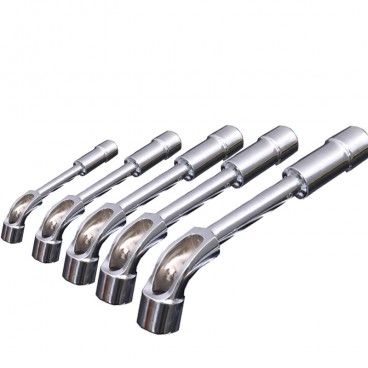 Set 5 chei tubulare cu cot tip L, 8-17 mm