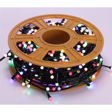 Instalatie luminoasa 80 metri cu jocuri de lumini, LED-uri Multicolore