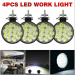 Set 4 Proiectoare LED Rotunde, 14 LED uri, 35mm, 42W SLIM