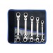 Set 5 chei profesionale inelare articulate duble cu clichet si husa