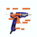 Pistol pentru lipire termoadeziva, 7 mm + 20 Batoane cadou