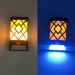Set 2 Lampi LED Solare Pentru Perete, 2 in 1, Efect De Flacara, Senzor de miscare