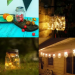 Lampa solara decorativa, tip borcan, pentru casa sau gradina