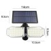 Lampa dubla split, cu panou solar si senzor de de miscare