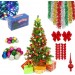 Lichidare de stoc, brad artificial tip pin, impodobit cu instalatie beteala, globuri si decoratiuni