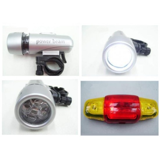 Set lanterna 5 LED si semnalizator pentru bicicleta Safeguard pret